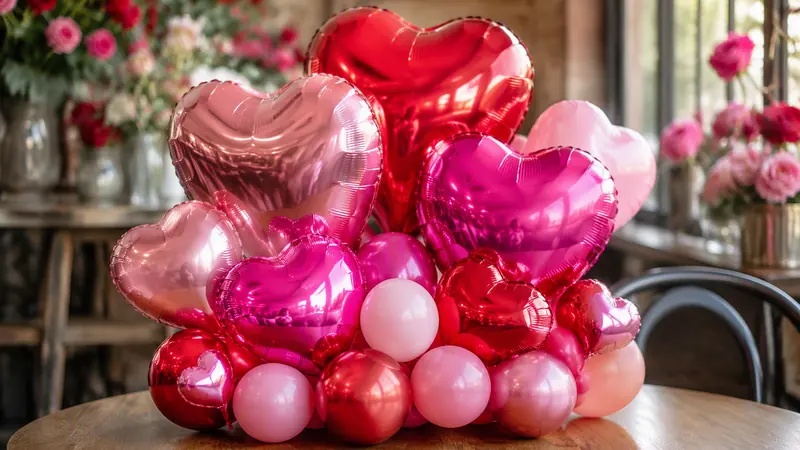 Шары на 14 февраля: сердца, сюрпризы и надписи